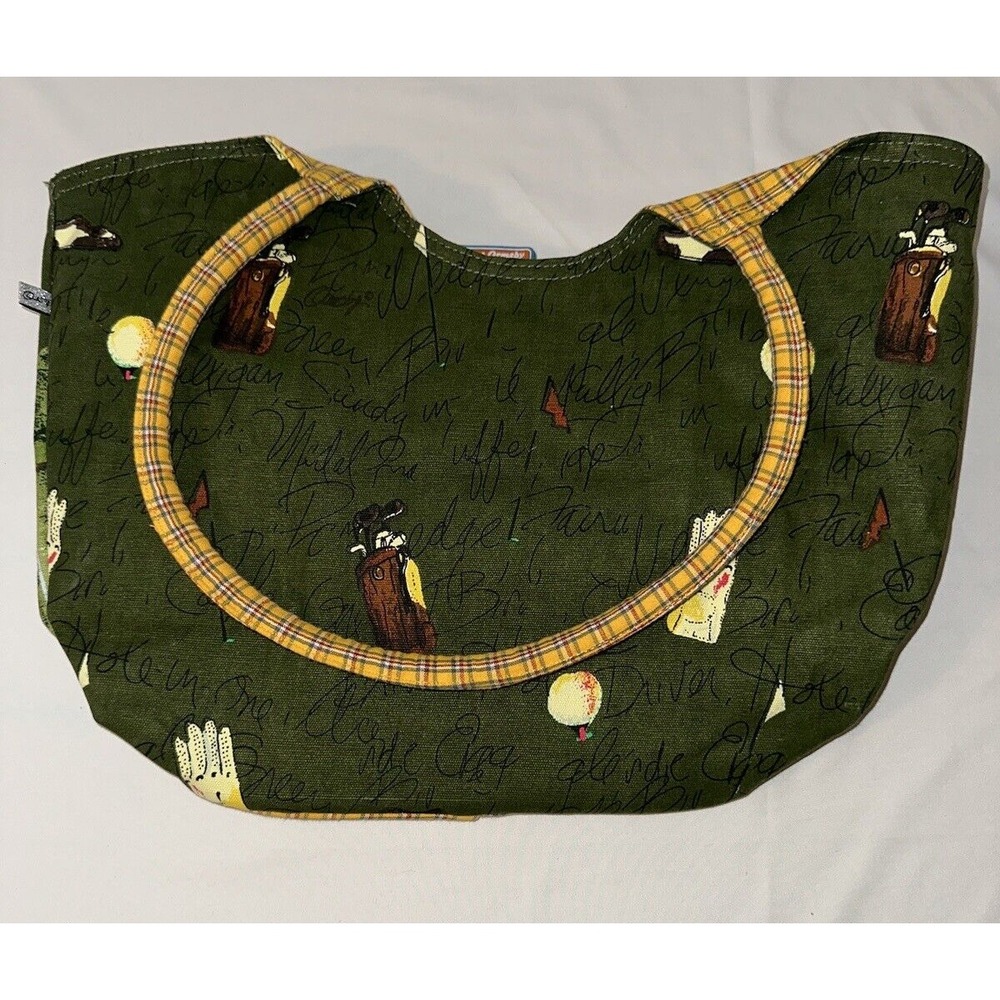 Ann Ormsby Surviving Stress Golf Shoulder Bag Purse Sand and Sun Beach Tote - Picture 6 of 14